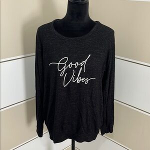 Buffalo David Bitton Black 'Good Vibes' Sweatshirt